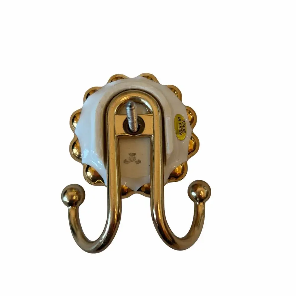 NEW Mackenzie-Childs Rosy Check Round Hook